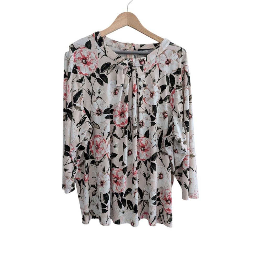 Karl Lagerfeld Paris Floral Office Feminine Blouse Women's L/XL